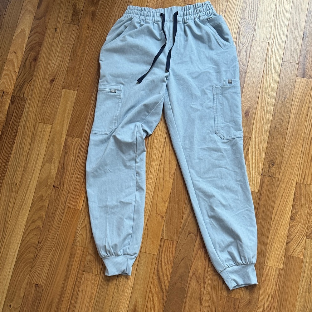 Figs light blue small tall scrub pant